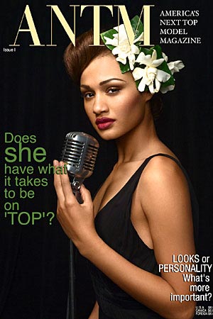 Mercedes on magazine cover posing as Billie Holiday
