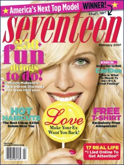 America's Next Top Model 7: Caridee Seventeen Magazine Cover