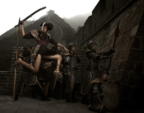 America's Next Top Model Cycle 9: Saleisha as a Warriors at the Great Wall of China photo shoot - Judge's Favorite 