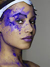 Tahlia's powder photoshoot - in purple on America's Next Top Model 
