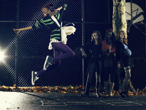 First America's Next Top Model Photoshoot - Teyona's Hopscotch childhood game 