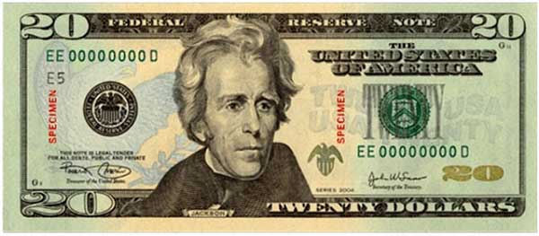 five dollar bill