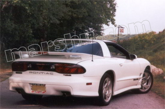 white firebird rear view
