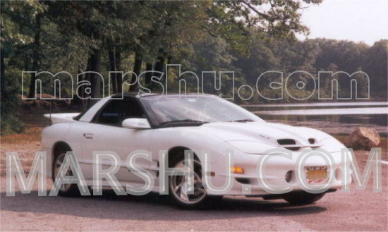 white firebird car