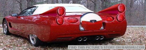 chevy corvette rear fin car