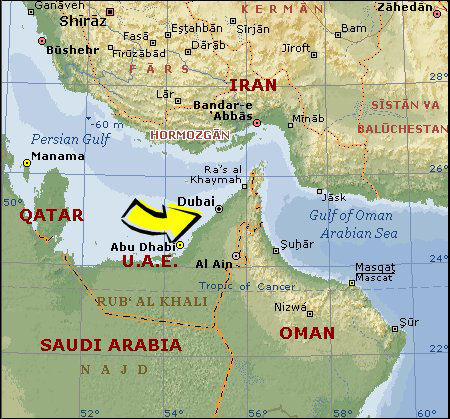 world map of dubai. Burj Al Arab map