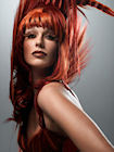 Caridee with wild red hair