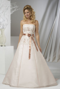 Kathryn La Croix Satin Ribbon Wedding Gown, style 2388 with a satin ribbon