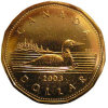 loonie one dollar canadian coin back