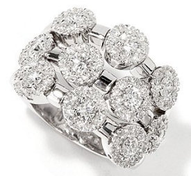 sonia bitton diamond gold ten stone flex ring